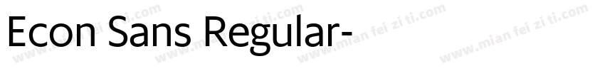 Econ Sans Regular字体转换